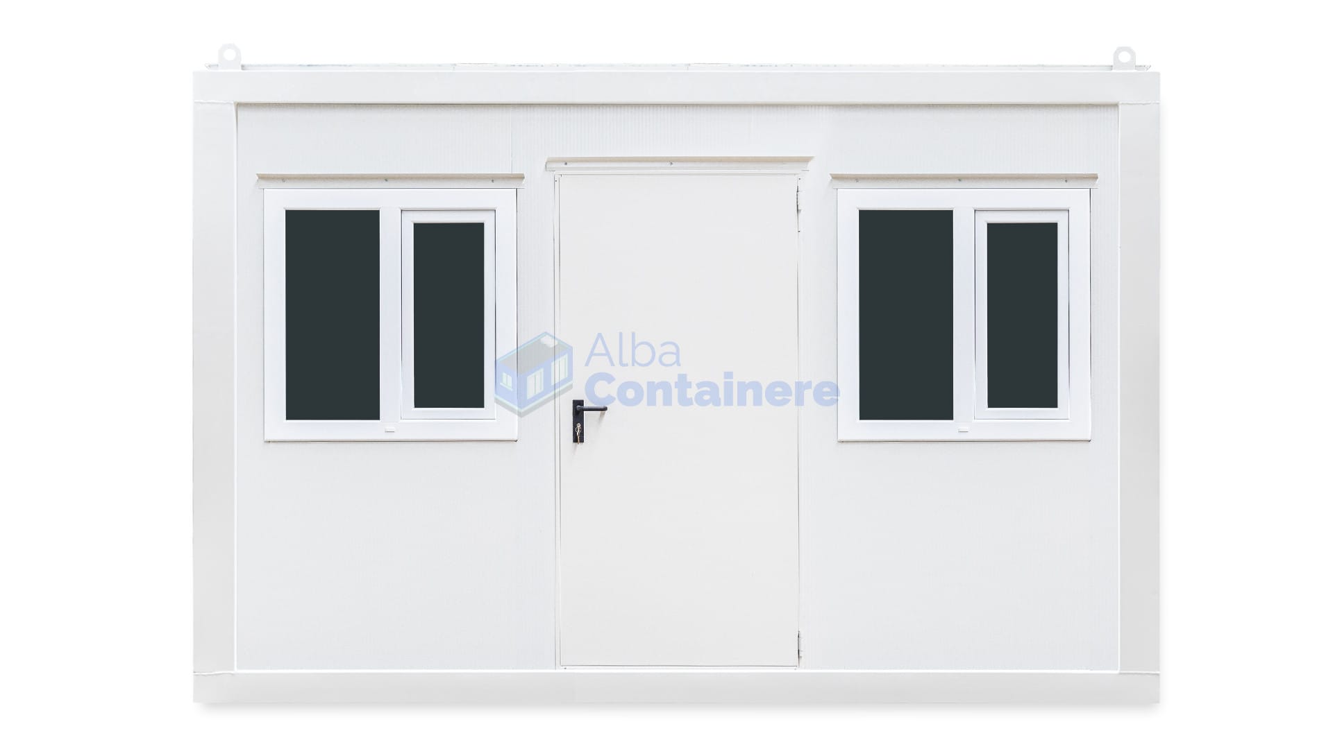 container birou alba 4metri 2geamuri alb