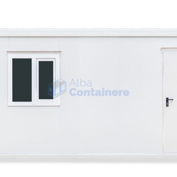 container birou alba 6metri 1geam alb