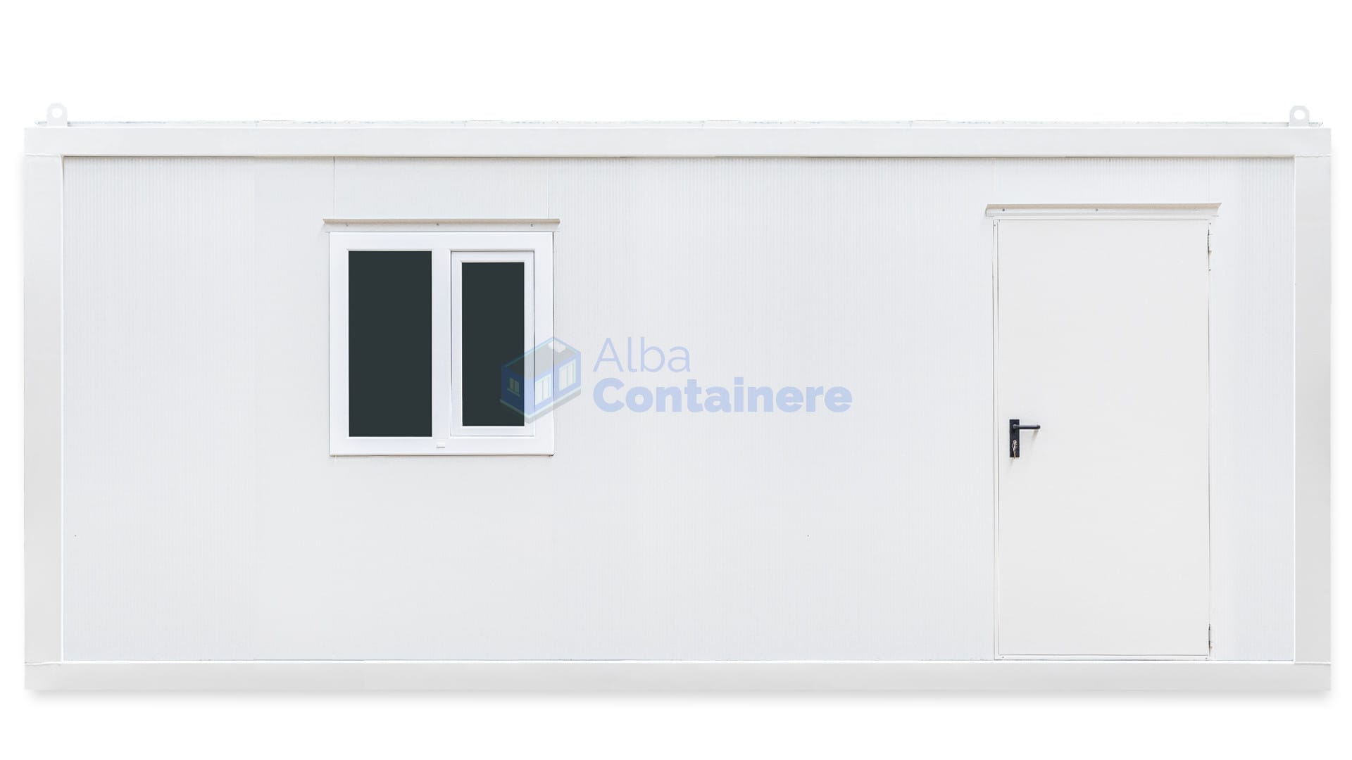 container birou alba 6metri 1geam alb