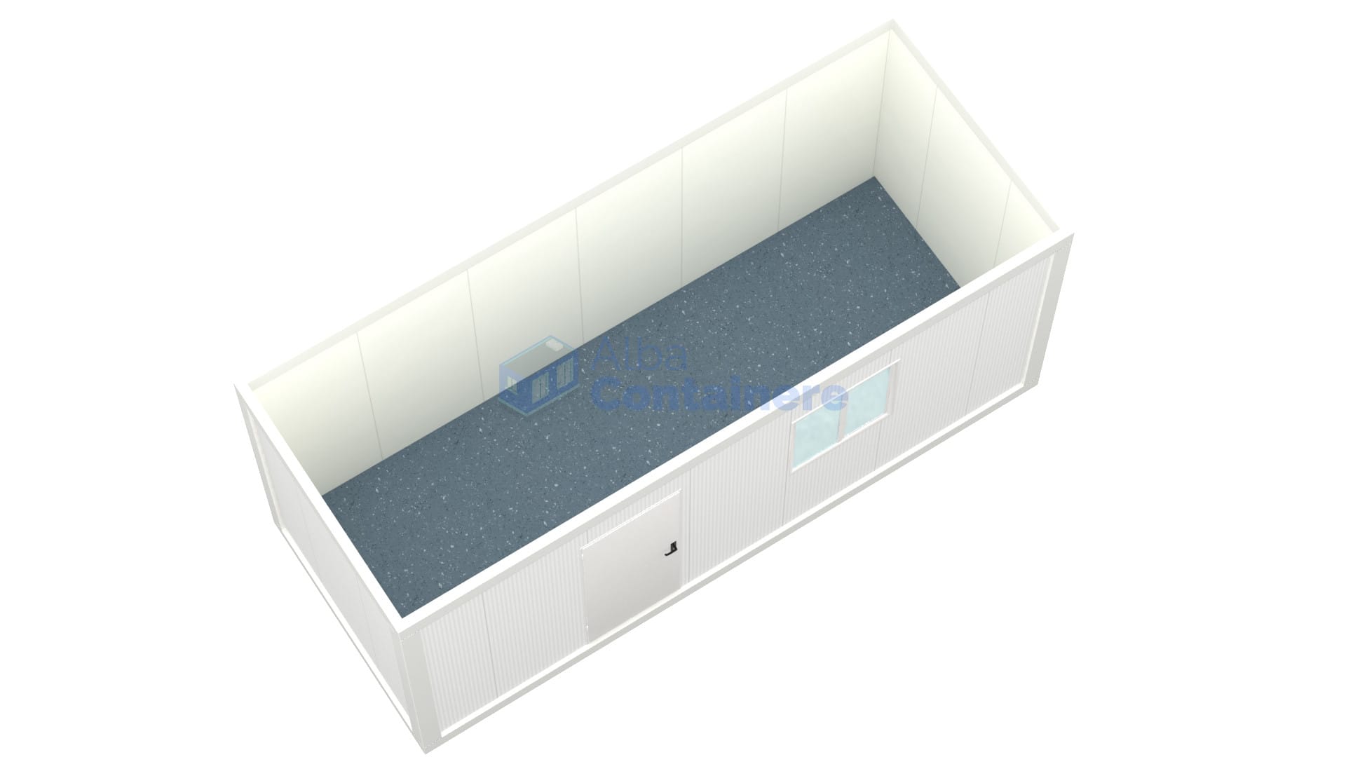 container birou alba 6metri 1geam alb2