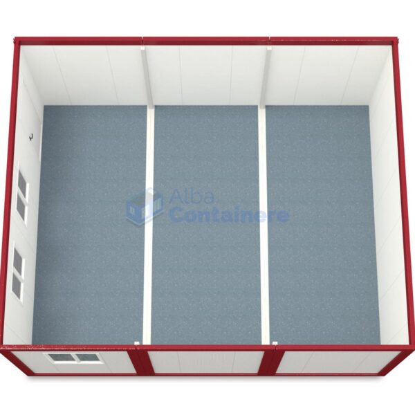 container modular alba 6x72m rosu2